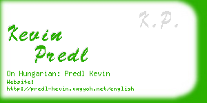 kevin predl business card